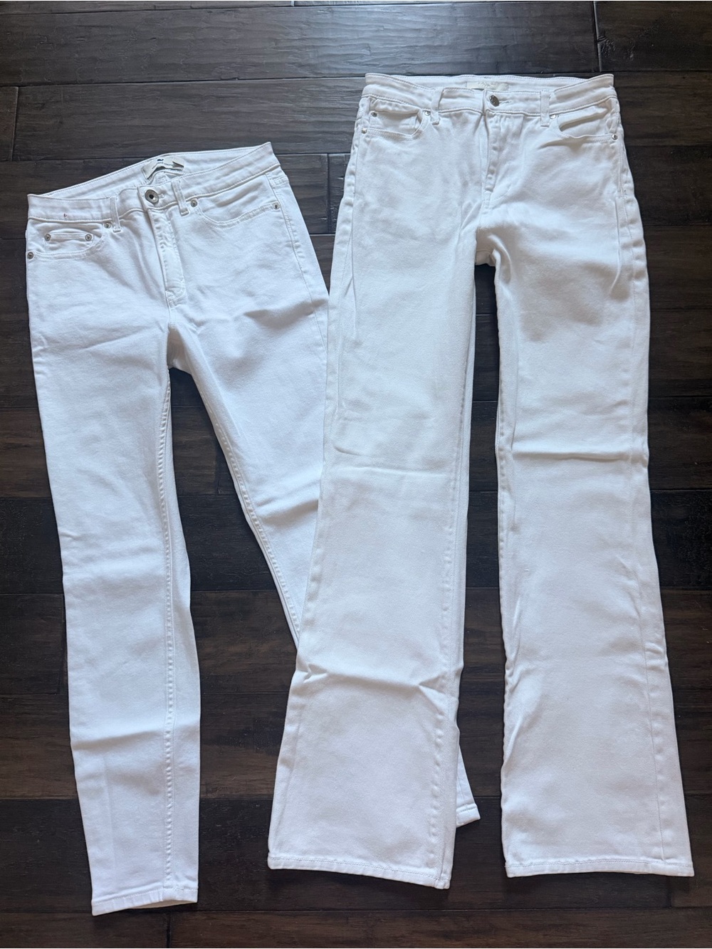 VINEYARD VINES & FIDELITY DENIM 2 Pair of White Stretch Jeans 2/27 New AMAZING!!